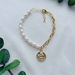 Браслет из Жемчуга с цепочкой 19 см +