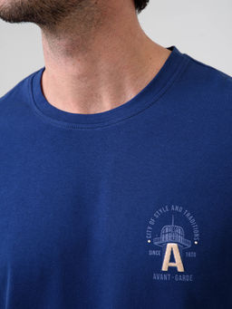 Пижама оптима Авангард хлопок с полиэстером синий фото 6