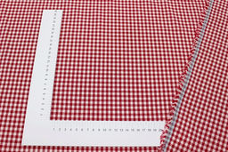 Вареный (стираный) хлопок Клетка (0.4*0.4см) цв.бордово-красный, ш.2.5м, хл-100%, 125гр/м.кв - Купава фото 2