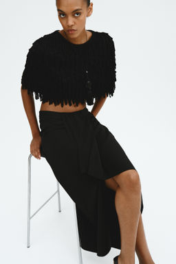 Falda asim?trica con panel drapeado - H&m фото 4