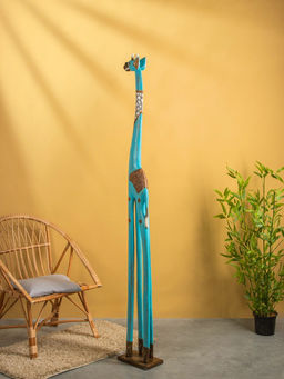 Сувенир «Жираф», 28×17×200 см, дерево, голубой