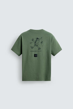 CAMISETA ESTAMPADOS COMBINADOS / verde lavado - Zara фото 7