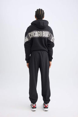 DeFactoFit NBA Chicago Bulls Спортивные спортивные штаны с эластичной резинкой и карманами для бега узкого кроя  фото 8