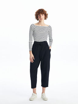 Kay?k Yaka ?izgili Kad?n Body