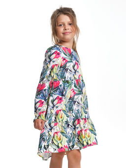 Платье нарядное хлопковое UD 7969 цветы Протея - Mini maxi фото 5