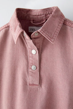 FLOWING DENIM SHIRT - Zara фото 5