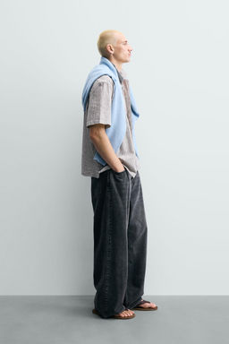 CAMISA FLUIDA RAYAS / Marr?n - Zara фото 4