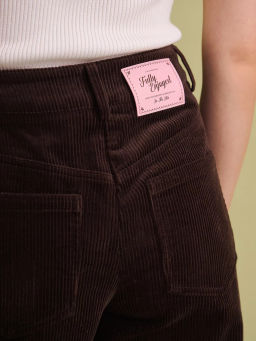 Хлопковые брюки с контрастным отворотом / Zarina фото 5