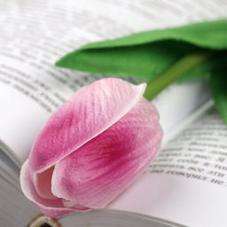 Цветок искусственный Тюльпан 30 см бело-сиреневые / 1205 /уп 10/200/1200/ латэкс - ГалеонТрейд фото 2