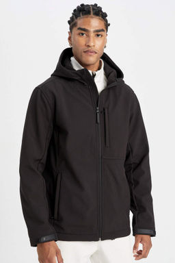 DefactoFit Softshell Mont Su Itici Ruzgara Kars? Koruyan Kapusonlu Fermuarl? Cepli  фото 3