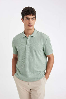 Новая футболка-поло стандартного кроя с короткими рукавами - Defacto фото 3