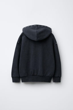 FADED HOODIE WITH STAR AND STUDS - Zara фото 6