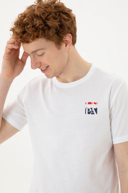 Футболка U.S. Polo Assn белая из хлопка  фото 9