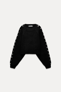 KNITTED SWEATER WITH BALL DETAIL - Zara фото 8