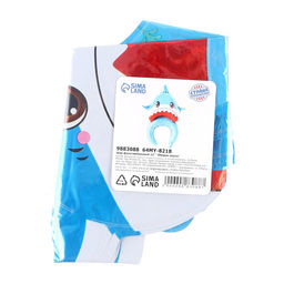 Цена за 5 шт. Воздушный шар фольгированный 12" «Ободок-акула»