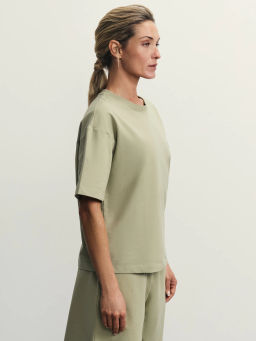 Футболка из футера с принтом / Zarina  фото 4