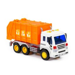 Сити, автомобиль коммунальный инерционный (со светом и звуком) (оранжевый) (в коробке) - Полесье фото 5