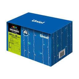 ULD-C2030-240/TWK MULTI IP67 Занавес светодиодный с эффектом мерцания, 3х2м. Соединяемый. 240 светодиодов. Разноцветный свет. Провод белый. TM Uniel. - Volpe фото 12