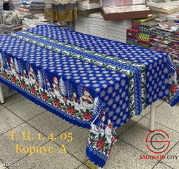 Новогодняя скатерть с рисунком