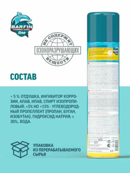BARFIN ср-во чистящее д/кухни 300мл "Чудо-пена Антижир для стеклокерамики" аэрозоль