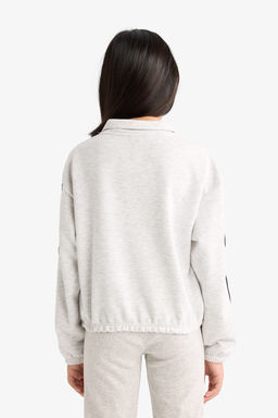NBA Los Angeles Lakers Relax Fit Polo Yaka Sweatshirt K_z _ocuk - Defacto фото 6