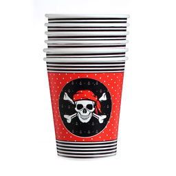 Набор бумажной посуды Пиратская, 6 стаканов, 6 тарелок - Страна карнавалия фото 5