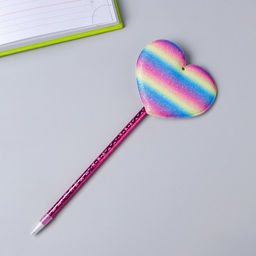 Цена за 12 шт. Ручка Сердечко, синие чернила, МИКС - Simaland фото 3