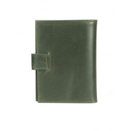 Обложка для авто+паспорт-Croco-ВП-1021 с хляст, натуральная кожа зеленый тем пулл-ап (205) 263967  фото 2