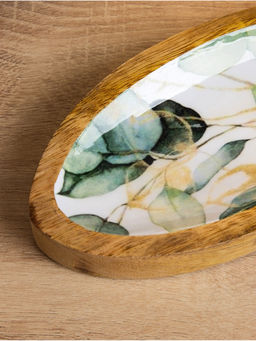 Блюдо в форме рыбки «Оливковая ветвь», 25.5×10×2 см, дерево манго