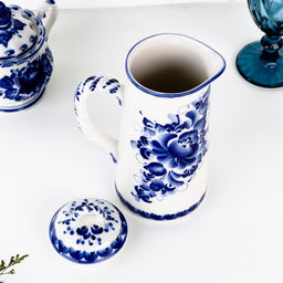 Кувшин для воды «Ретро», 24.5 см, фарфор гжель