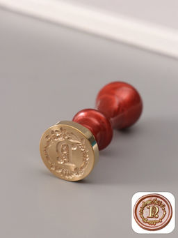 Печать для сургуча с пластиковой ручкой «Венок с буквой N», 2.5×2.5×6.3 см