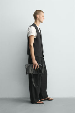 CHALECO LINO - LANA / Negro - Zara фото 4