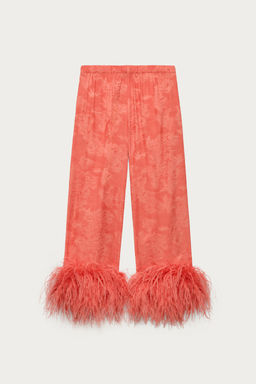 PANTAL?N PLUMAS MARISA BERENSON X ZARA / Rojo / Naranja  фото 2