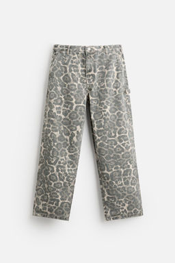 ANIMAL PRINT CARPENTER TROUSERS - Zara фото 2