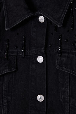 Siyah Tasl? Aksesuar Detayl? Denim Ceket TWOSS25CE00002 - Trendyolmilla фото 8