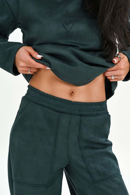 Брюки из мягкой эко замши