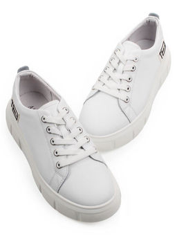 03-YD271-1 WHITE Полуботинки спортивные женские (натуральная кожа)