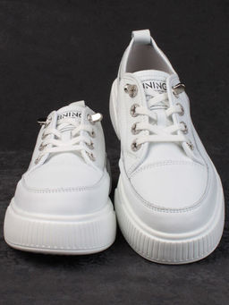 05-SD8-1D WHITE Кроссовки женские (натуральная кожа)