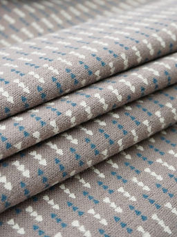 Теплый хлопок Пирамидки - елочки (синий/молочный) цв.кофейный, ш.1.5м, хлопок-100%, 150гр/м.кв - Купава фото 6