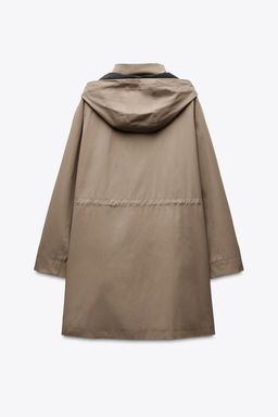 LONG JACKET WITH HOOD - Zara фото 4