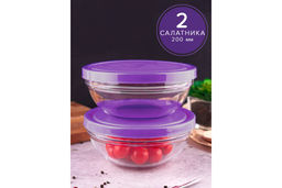 CHEFS Набор салатников 200 мм 2 шт. КРЫШКА арт.53573 (1066047)