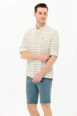U. S. Polo Assn / Мужская зеленая рубашка с длинным рукавом - U.s. polo assn фото 6