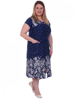 М0508 Халат женский кулирка синий