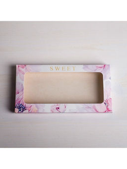 Цена за 5 шт. Коробка для шоколада, кондитерская упаковка с окном, Sweet, 17.3×8.8×1.5 см