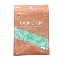 Салфетка для уборки 30х38см перфорированная (вискоза) 3шт.