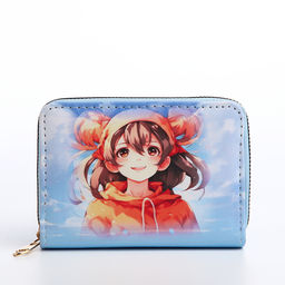 Кошелёк детский Выбражулька «Аниме», на молнии, с принтом, голубой