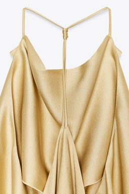 ZW COLLECTION SATIN HALTER TOP - Zara фото 8