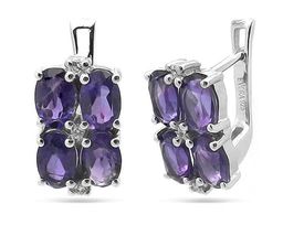 Серьги, аметист, Келли