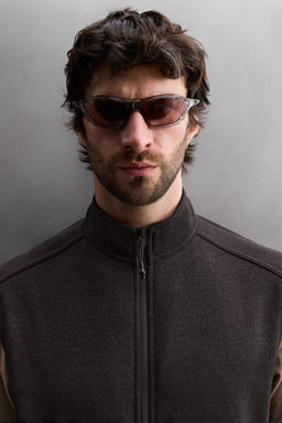 CONTRAST KNIT FLEECE VEST - Zara фото 6