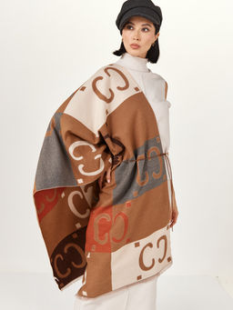 в составе ШЕРСТЬ  и КАШЕМИР Большой, мягкий, теплый  двусторонний палантин - Tantino фото 4